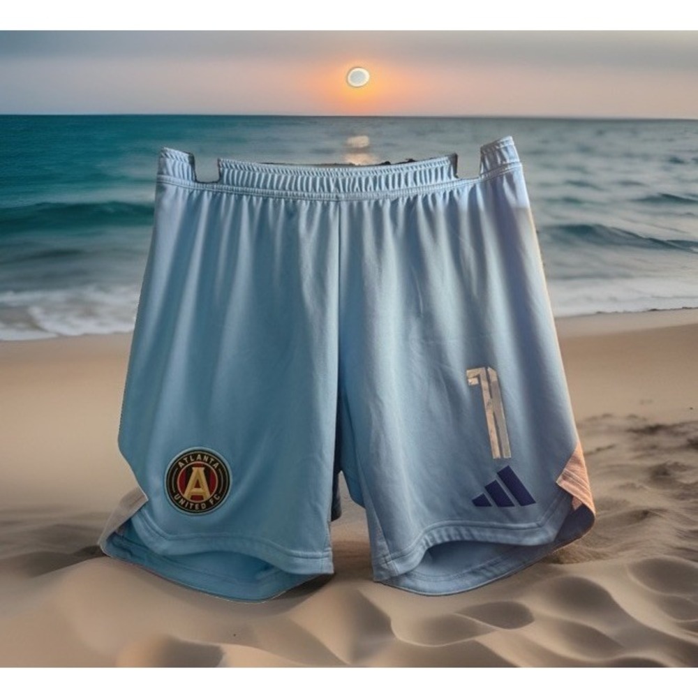 Men's Atlanta United FC Away AEROREADY Lght Blu Authentic Shorts Size XL